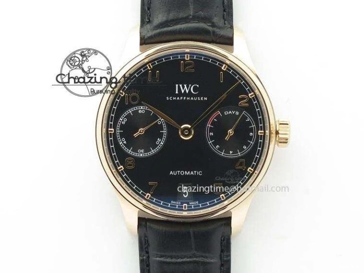 MIROTIME 0417 Sustainable Portuguese IW545408 White Dial ZF 1:1 Best Edition On Dark Blue Leather Strap 7335